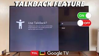 How To Enable & Disable TalkBack On TCL Google TV