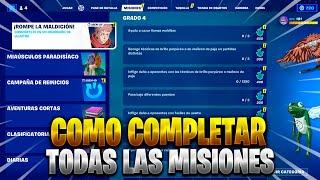 COMO COMPLETAR TODAS LAS MISIONES DE JUJUTSU KAISEN GRADO 4 ROMPE LA MALDICION EN FORTNITE