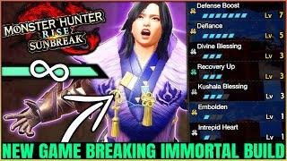 New BROKEN OP Immortal Build - NEVER Cart & FAST Hunts - All Weapons - Monster Hunter Rise Sunbreak!