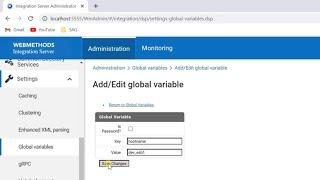 Assigning Global Variables to Pipeline Variables in webMethods