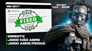 MW3 WARZONE 2 COM ERRO DIRECTX OU GAME SHIP ? SOLUÇÃO AGORA ! WARZONE NÃO ENTRA OU ERRO ? FIX 2024