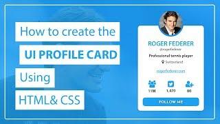 How to create the UI Profile Card Design using HTML and CSS - Profile Card Design - CSS Card Design