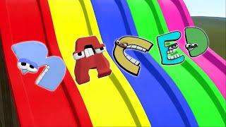 RAINBOW SLIDE ALL 3D CURSED BABY ADULT ALPHABET LORE FAMILY VS SPARTAN KICK in Garry's Mod