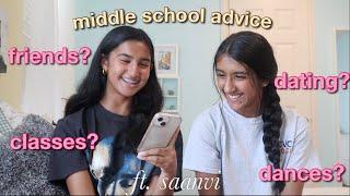 middle school advice + tips with bestie | friends, dating, classes and more!