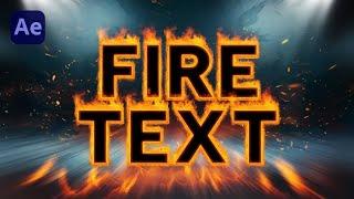 Fire Text Effect In After Effects | In Just Minutes