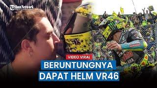 Beruntungnya Pria Ini, dapat Helm Rossi Seharga Miliaran Rupiah