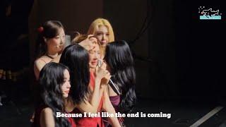 YOOHYEON Crying on stage  | : "Because I feel like the end is coming"