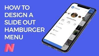 How to Design a Slide In Menu for Mobile App (Hamburger Menu) | UI/UX