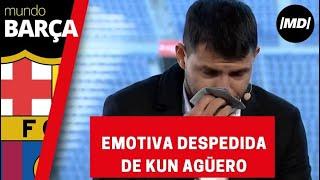 Así ha sido el emotivo discurso de despedida de Kun Agüero