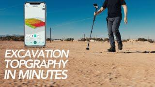 Excavation topography in minutes