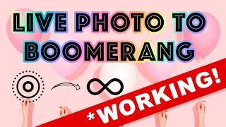 How To Turn A Live Photo Into A Boomerang | WORKING! Instagram Story 2022