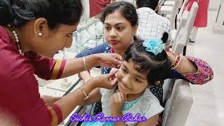 My Daughter's First Ear Piercing Vlog | No Pain Nd No Blood Ear Piercing | 121st Vlog| By Sucharita