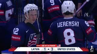 Latvija - ASV, spēles labākie momenti | PČ hokejs 2024