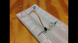 LDR LED Circuit on a breadboard