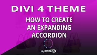 Divi Theme How To Create An Accordion 