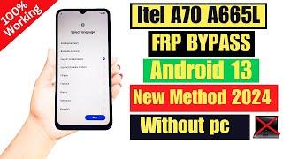 Itel A70 A665L FRP Unlock Android 13 Without PC | Itel A70 Bypass FRP Google Account | New Method