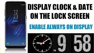 How to add data and time (CLOCK) in mobile phone screen lock