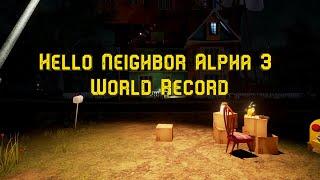 hello Neighbor Alpha 3 Speedrun // World Record // first sub 5