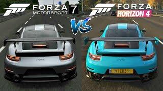 Forza Horizon 4 vs Forza Motorsport 7 | Cars Engine Sounds Direct Comparison |