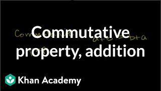 Commutative property for addition | Arithmetic properties | Pre-Algebra | Khan Academy