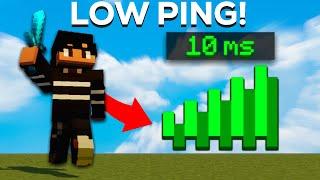 SECRET TRICKS to Get BETTER  PING in MINECRAFT (20ms)! 