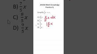 ASVAB/PiCAT Math Knowledge Practice Test Question: Combining Like Terms #acetheasvab w #grammarhero