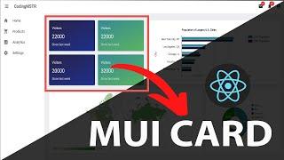 How to create React MUI Card | Use MUI Card with Grid