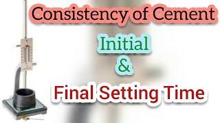 Normal Consistency Test of Cement Initial & Final Setting Time |Urdu Hindi| All About Civil Engineer