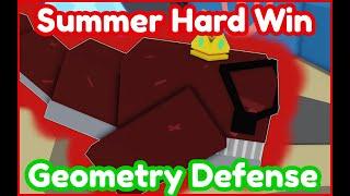 Summer Event Hard Win | Geometry Defense Roblox