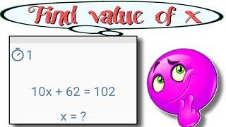Find value of x || maths game || mind game || C D GAMING #gaming #puzzle #maths