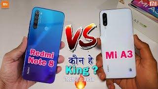Redmi Note 8 vs Mi A3 Full Comparison | Camera, Performance, Display, Battery, Speed Test All Detail