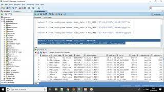 Oracle SQL Tutorial - Date column in where condition