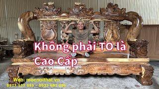 TO NHƯ CON VOI | Bộ bàn ghế gỗ Lim đen tay 25 có Phải To là Cao Cấp