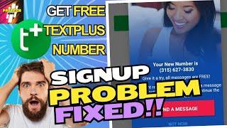 How to Fix Textplus Sign Up Error | Free Phone Number for Verification