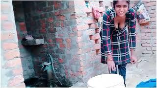 Indian village girl cleaning vlog video 2023