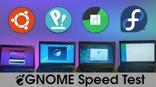 Ubuntu vs. Pop!_OS vs. Manjaro vs. Fedora | Gnome Speed Test
