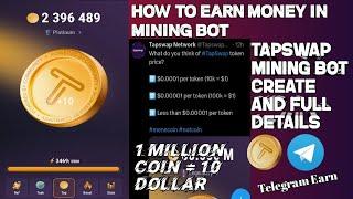 How To Online Earn From Telegram Mining Bot Tapswap Full Details Video