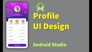 Xd Android studio profile page || profile ui app || Profile Android studio