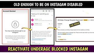 You May Not Be Old Enough To Use Instagram Account Blocked | Recover Blocked Instagram Account 2022