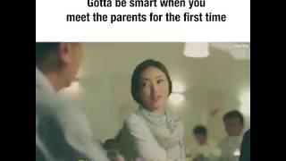 funny video-need to be smart when meeting her parents.