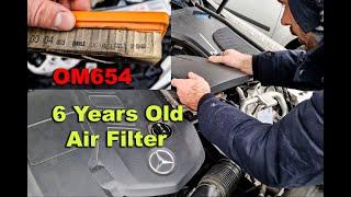 Mercedes Engine Air Filter Change W213 OM654 - Easiest Way