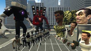 NEW MECHA PROJECTOR MAN AND SPEAKER MAN BOSSES VS SKIBIDI TOILET BOSSES!! (Garry's Mod)