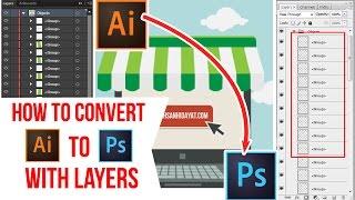 How To Convert File - Adobe Illustrator TO PSD with a separate layer