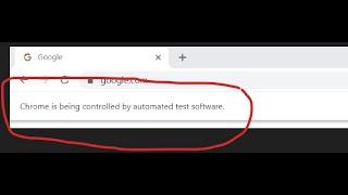 How to disable infobar - Chrome is being controlled by automated test software