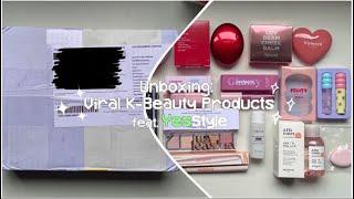 aesthetic unboxing: viral k-beauty haul 2024 | tirtir• unleashia• lilybyred• colorgram• peripera