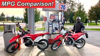 MPG Comparison CRF250L vs CRF450L