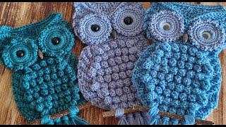 СОВА крючком. Подробный мастер - класс. / OWL crocheted. Detailed master class.