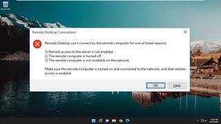Remote Desktop Can't Connect to the Remote Computer for One of These Reasons FIX [Tutorial]