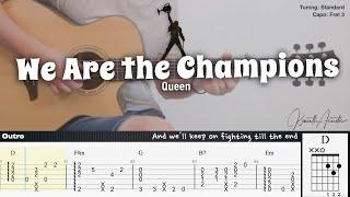 We Are the Champions - Queen | Fingerstyle Guitar | TAB + Chords + Lyrics