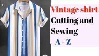 How to cut and sew a Vintage shirt step by step #vintage #shirt #diy